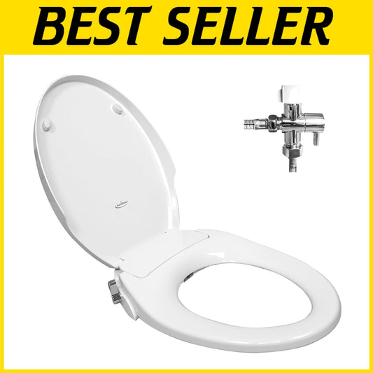 Durable Plastic Elongated Bidet Toilet Seat with Slow-Close & Rear Wash Options