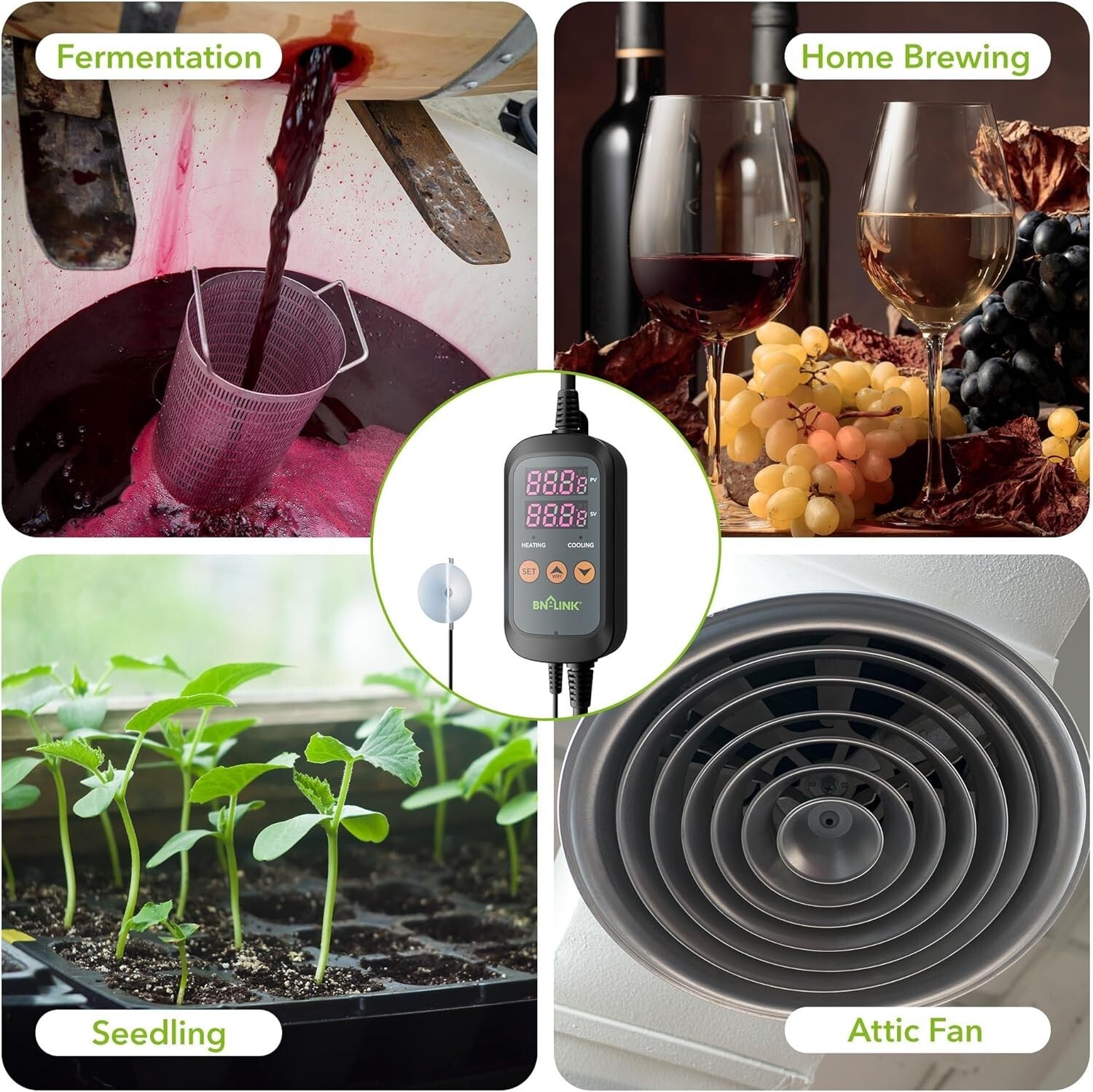 LCD Smart Temperature Control for Homebrew & Fermenting - -40°F to 176°F Range
