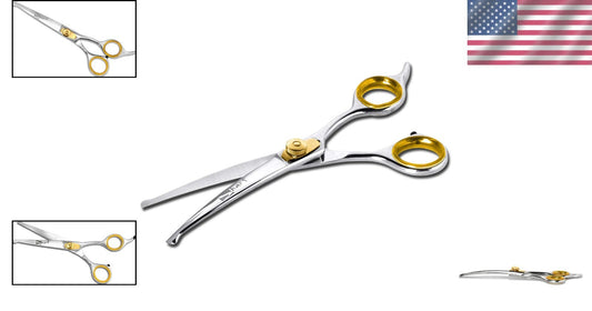 Professional 6.5" Stainless Steel Dog Grooming Scissors with Rounded Tips