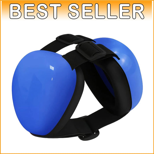 Comfortable Blue Dog Earmuffs - Large Size for Small Breeds and Noise Protection