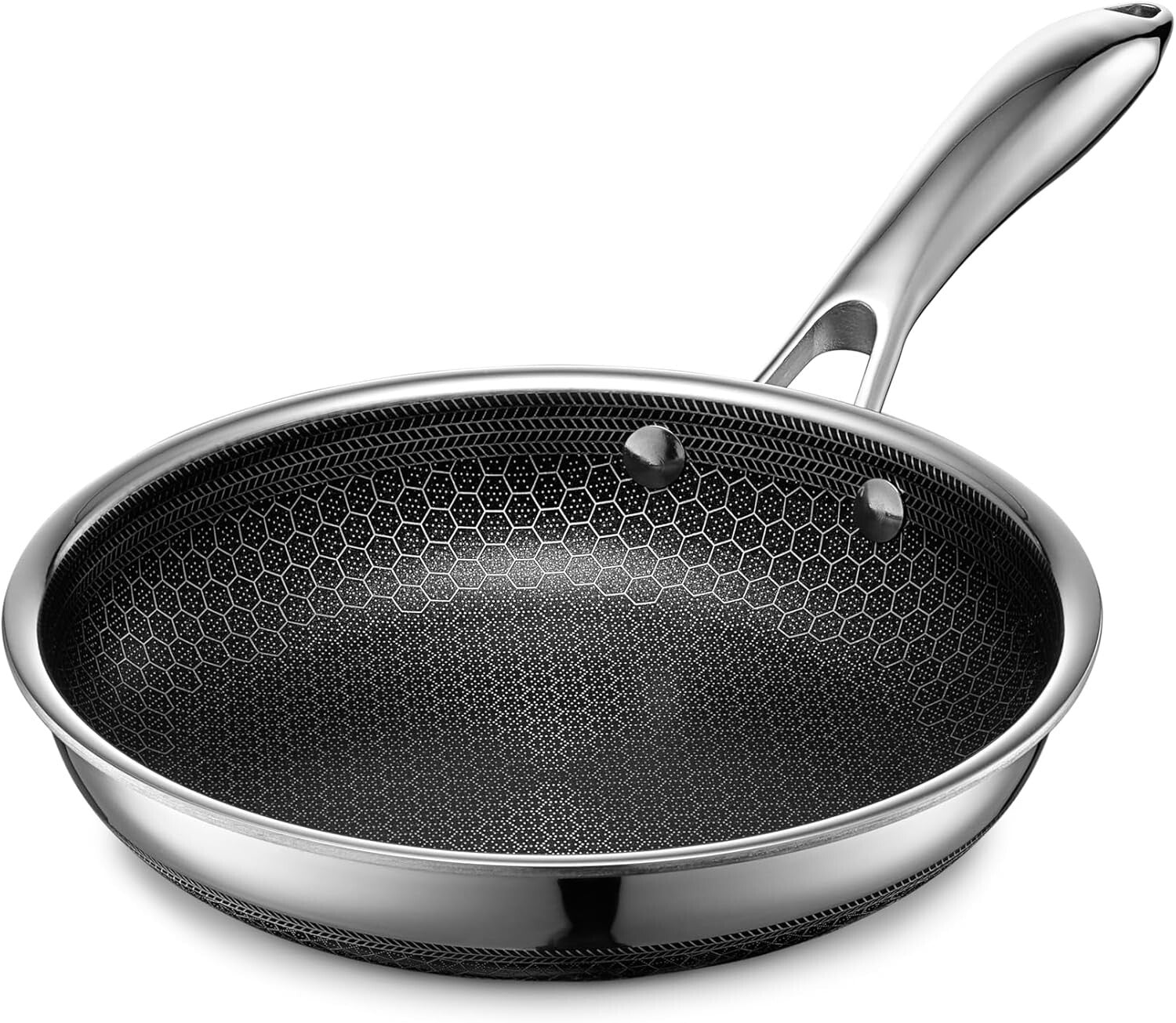 Space-Saving 8-Inch Nonstick Frying Pan - Scratch-Resistant & Easy to Store