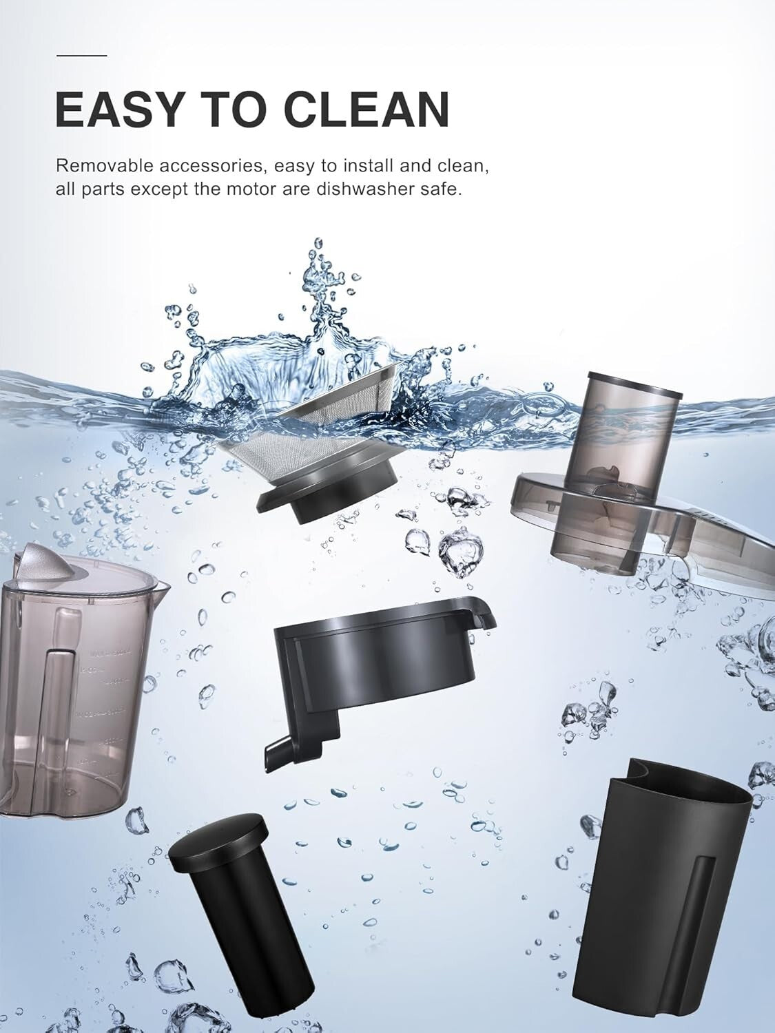 Dishwasher Safe Juicer Machine with Wide Mouth & 2 Speeds – Effortless Juicing