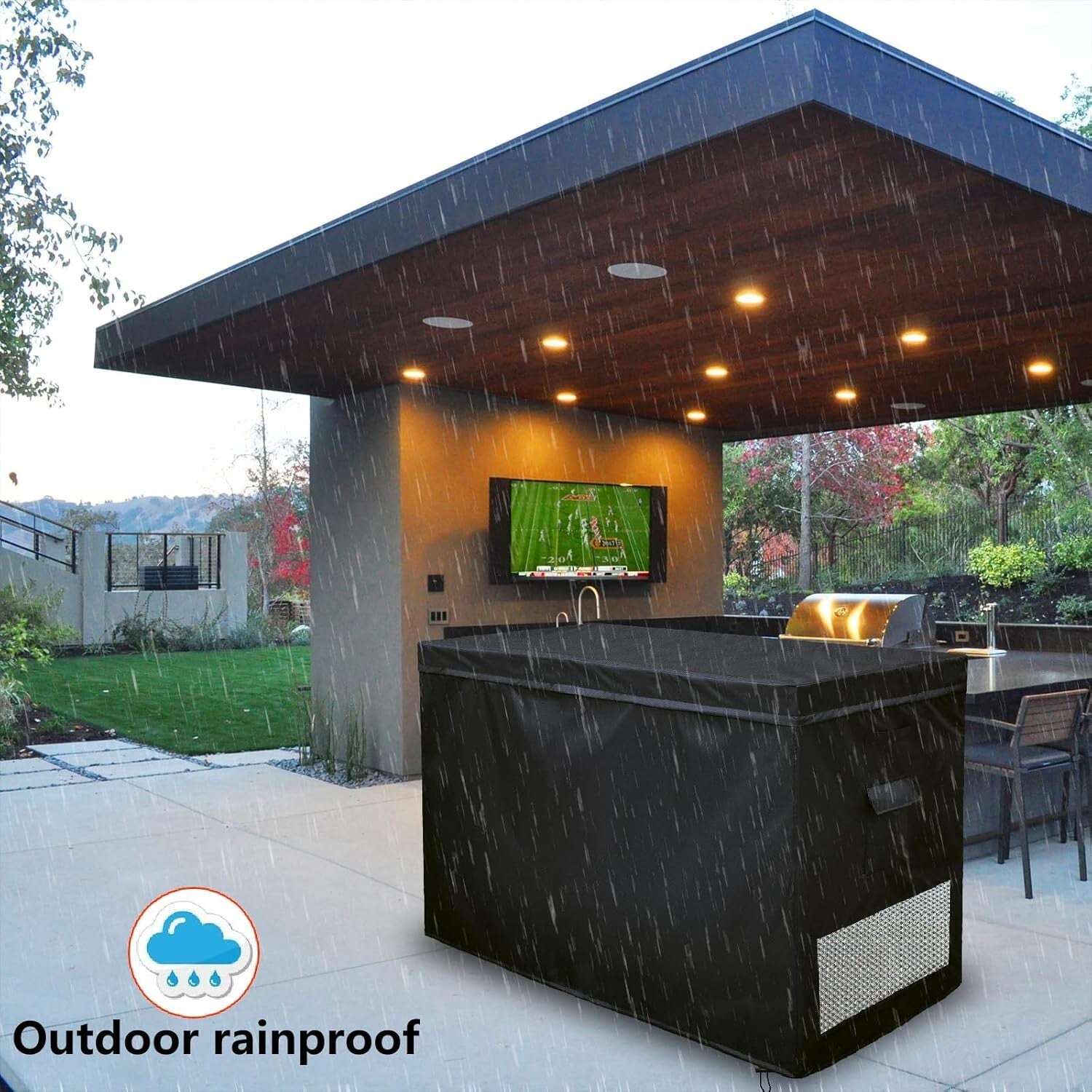 Durable Waterproof Freezer Cover with Easy Access Zipper - 14-16 cu ft Capacity