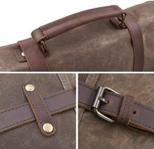 Load image into Gallery viewer, Large Capacity Messenger Bag with 9 Pockets - Waterproof Leather Laptop Carrier