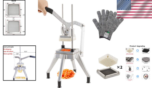 Professional-Grade Vegetable French Fry Cutter with Sharp Stainless Steel Blades
