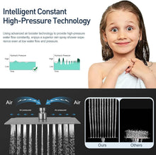 Load image into Gallery viewer, 12-Inch Brushed Nickel High Pressure Dual Rain Shower Head with Handheld Option