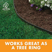 Load image into Gallery viewer, Flexible 1.5-Inch Tall Plastic Garden Border - 100 Ft Edging with Bonus Spikes