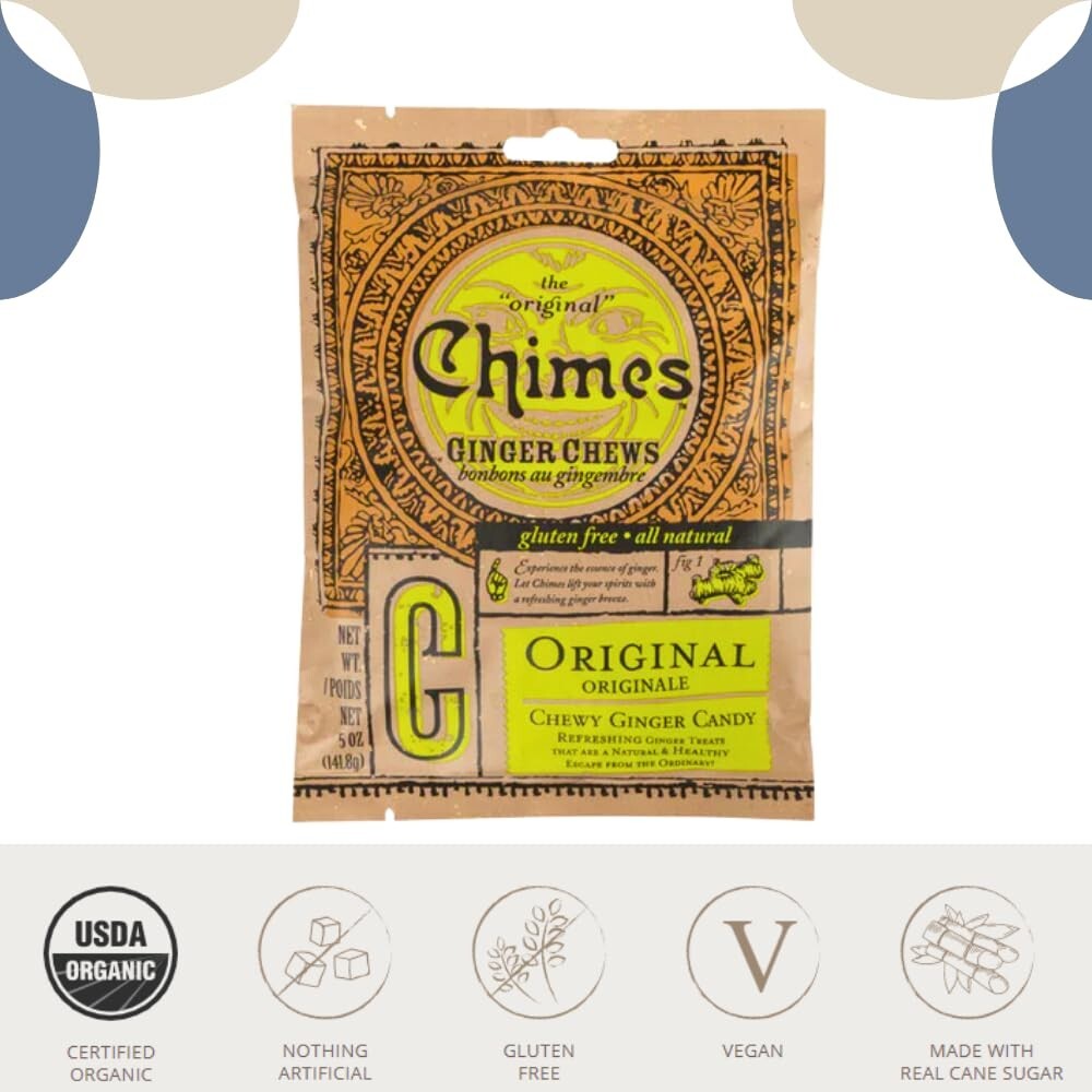 Chimes Ginger Chews Large 5 Flavor Variety Pack - Vegan & Gluten-Free Delight
