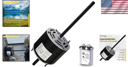 Coleman Mach RV A/C Fan Motor Replacement, 1/3 HP, With Capacitor Included