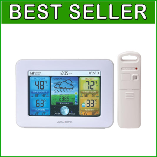 Stylish Weather Station with Humidity Level Indicator - Ideal for Home or Office