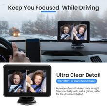 Load image into Gallery viewer, Easy Install Baby Car Camera with 1080P Display - For Safe Travels with Twins