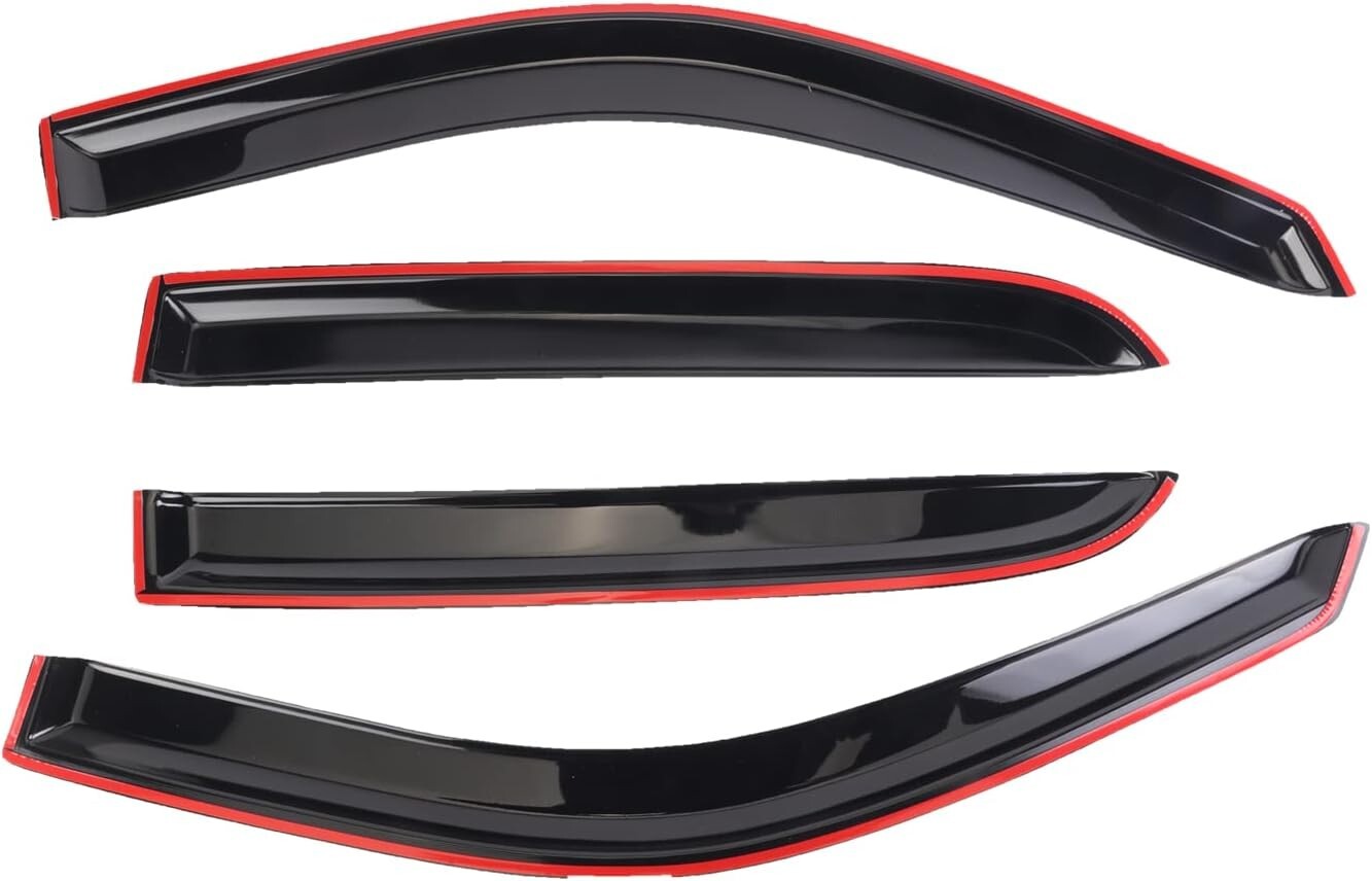 Black Acrylic Window Visors for 2009-2014 Dodge Ram 1500/2500/3500 - Set of 4