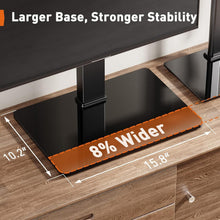 Load image into Gallery viewer, Universal Swivel TV Stand for 32''-65'' TVs - Height Adjustable with Glass Base