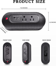 Load image into Gallery viewer, 200W Pure Sine Wave Car Power Inverter - Compact Adapter with Dual AC Outlets