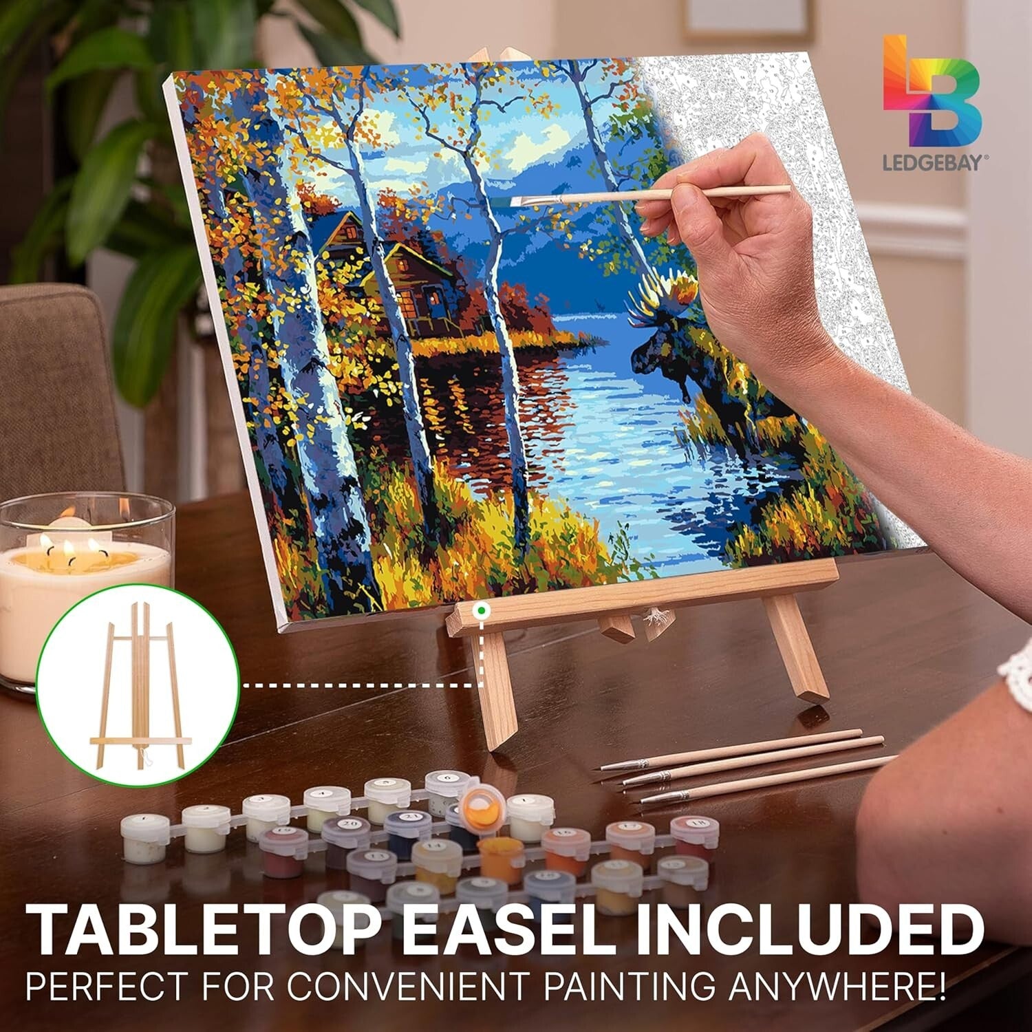 Relaxing Paint by Numbers Kit for Adults - Includes Everything for Your Canvas
