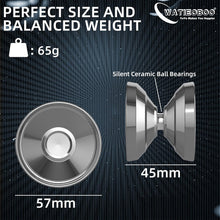 Load image into Gallery viewer, Professional Titanium Yoyo with Exquisite Case &amp; 10 Extra Strings - Silver