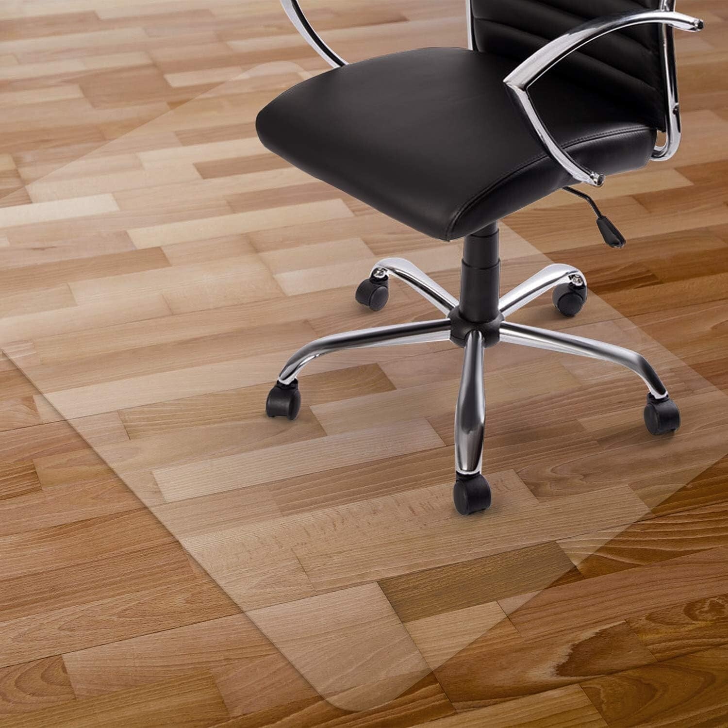 Versatile Hard Floor Chair Mat - 48" x 30" Rectangle - Non-Toxic PVC Protection