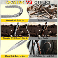 Load image into Gallery viewer, Versatile Heavy Duty 12" Rebar Stakes - Easy to Use for Secure Ground Anchoring