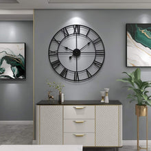 Load image into Gallery viewer, 24" Round Metal Wall Clock - Minimalist Silent Decor for Living Room &amp; Kitchen