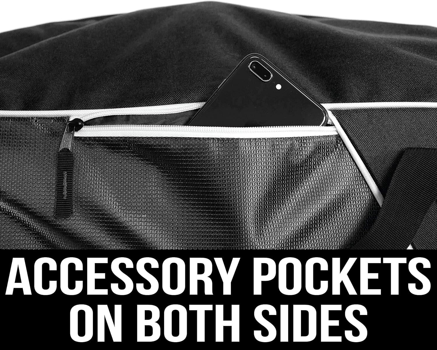 Sporty Wheeled Baseball Equipment Bag with Shoe Compartment and 2 Pockets