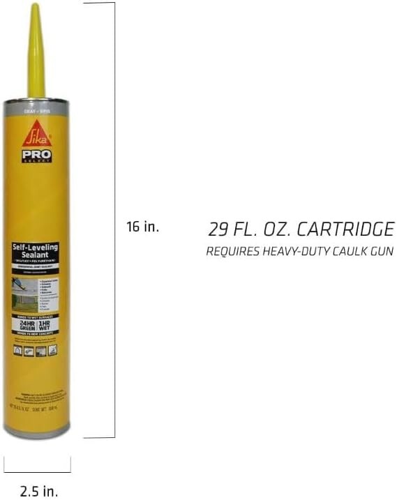 29 Oz Gray Waterproof Self-Leveling Sealant - 12 Pack for Indoor/Outdoor Use