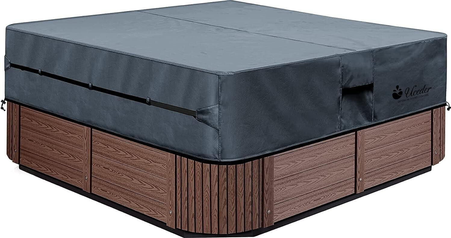 Square 95'' Heavy-Duty Hot Tub Cover with Secure Lock and Custom Sizes Available
