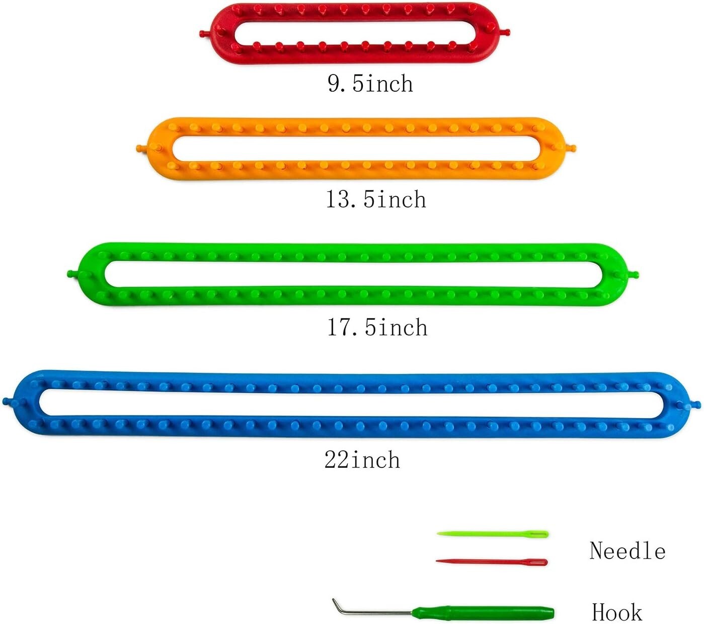 Lightweight Knitting Loom Kit with Spare Pegs and Helpful Videos for Beginners