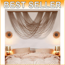 Load image into Gallery viewer, Boho Macrame Wall Hanging 59'' W - Large Cotton Tapestry for Stylish Interiors