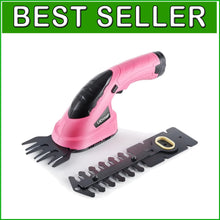 Load image into Gallery viewer, Compact Electric Grass Shear &amp; Hedge Trimmer in Pink - Perfect for Small Gardens