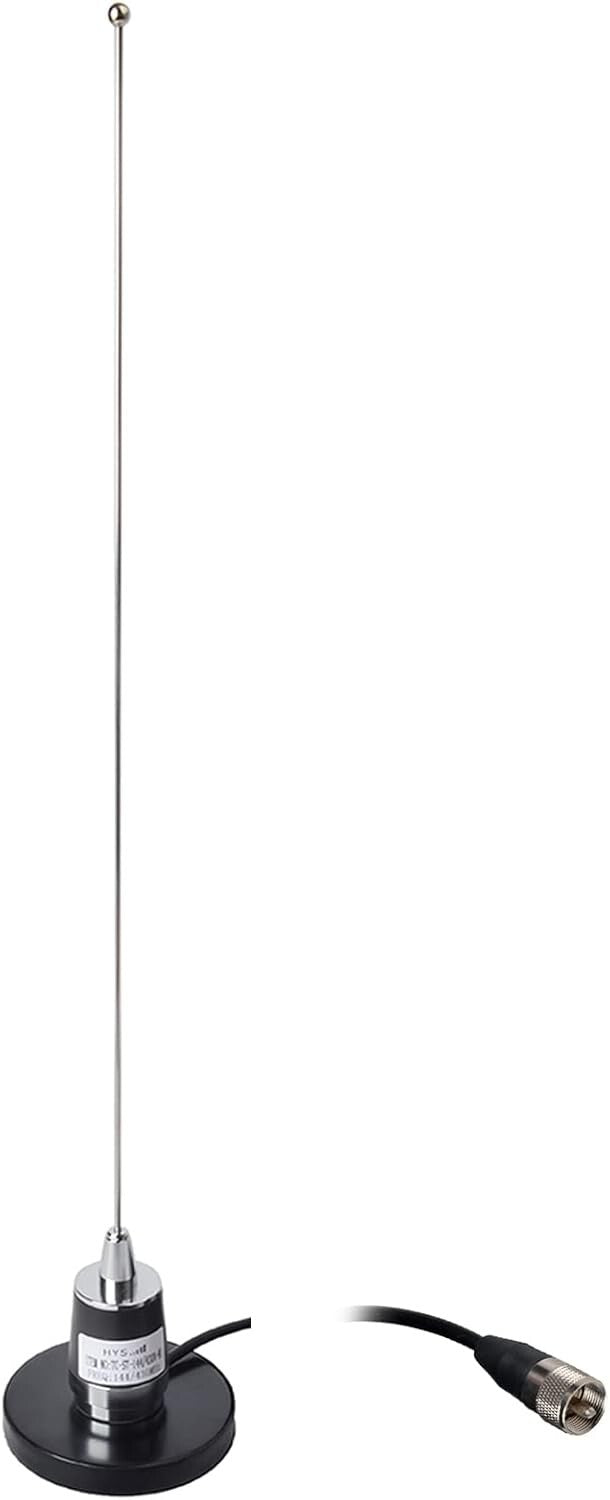 Durable Stainless Steel Mobile Antenna with Flexible Whip & Plug-and-Play Setup