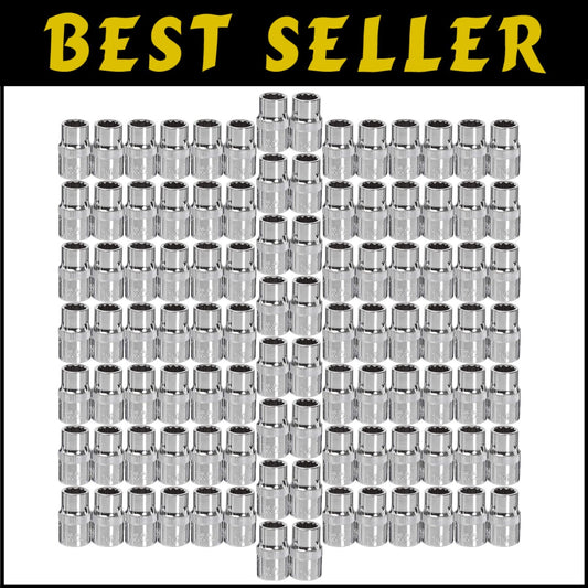 Bulk 100-Pack 10mm Shallow Sockets - 3/8" Drive and Corrosion-Resistant Finish