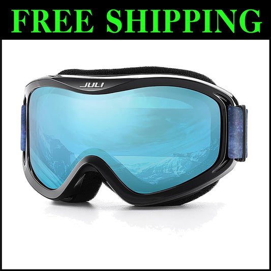 JULI Rimless Snow Goggles with Helmet Compatibility and Lifetime Guarantee