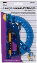 Load image into Gallery viewer, Precision Safety Compass and 6-Inch Protractor Combo - Assorted 12 Packs
