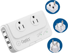 Load image into Gallery viewer, Travel-Ready Voltage Converter - 200W 220V to 110V Adapter with Surge Protection