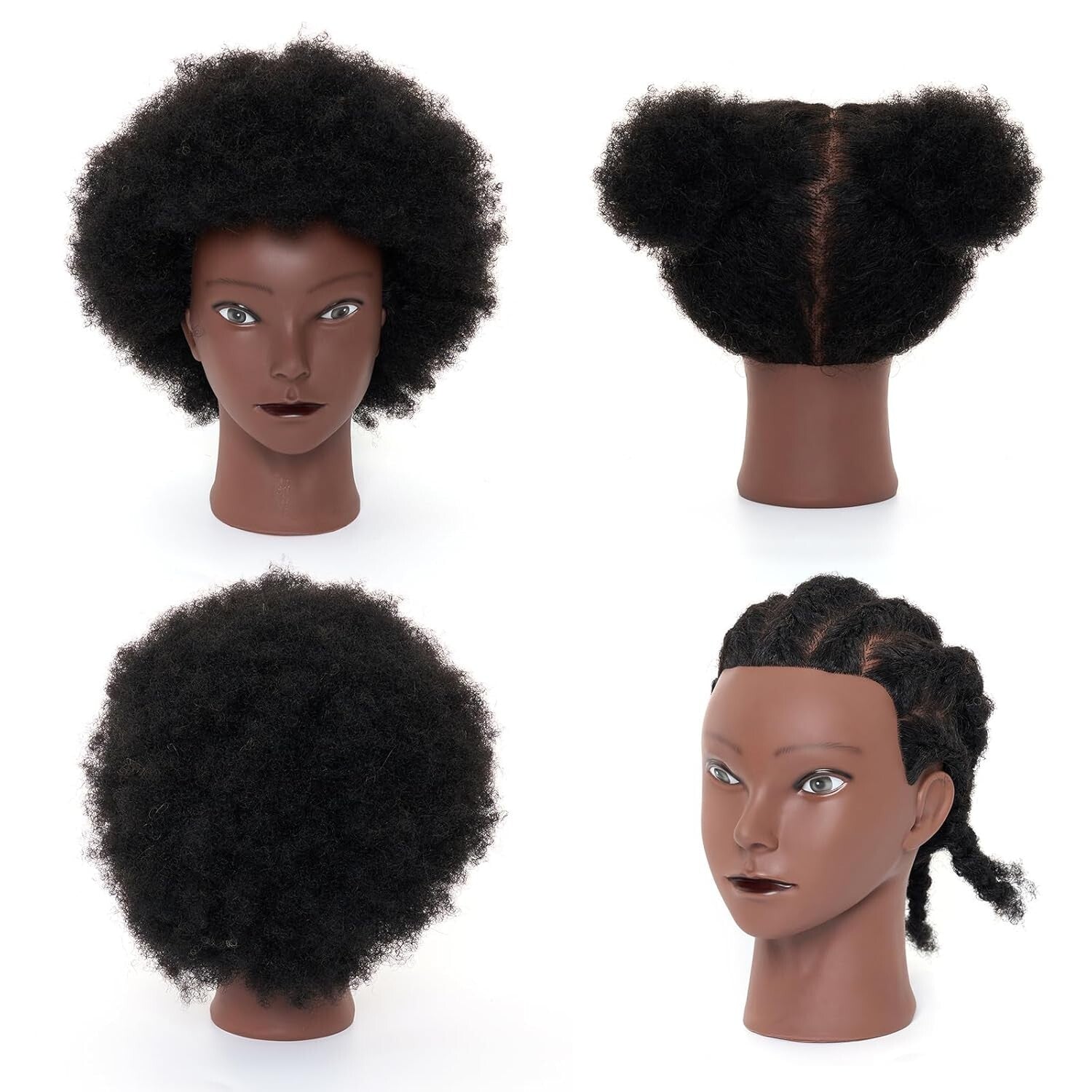 Versatile 10 Inch Mannequin Head for Braiding, Styling & Hair Training Kits