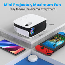 Load image into Gallery viewer, Mini Projector 1080P - 7500L Brightness &amp; 2 Speakers for Home Theater Experience