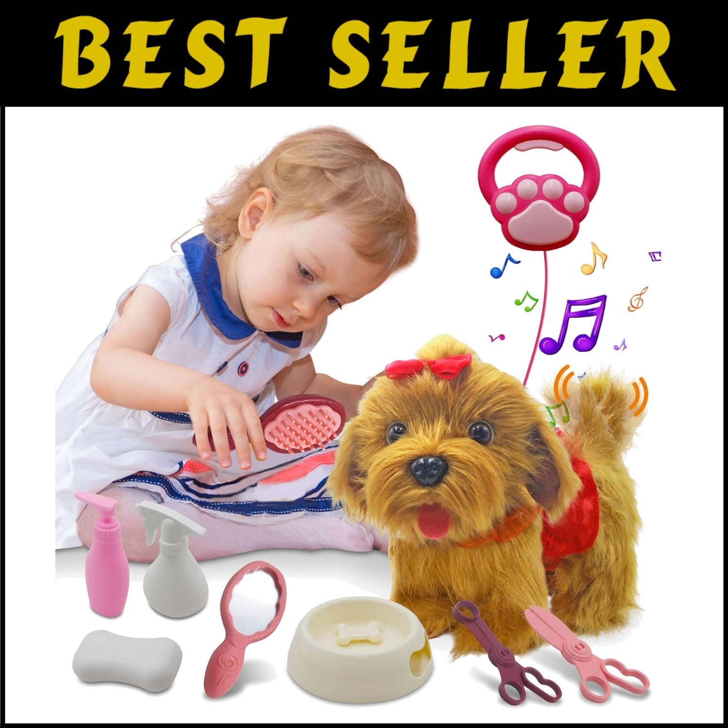Cute Remote-Controlled Interactive Dog for Children Ages 2-4 - Birthday Gift