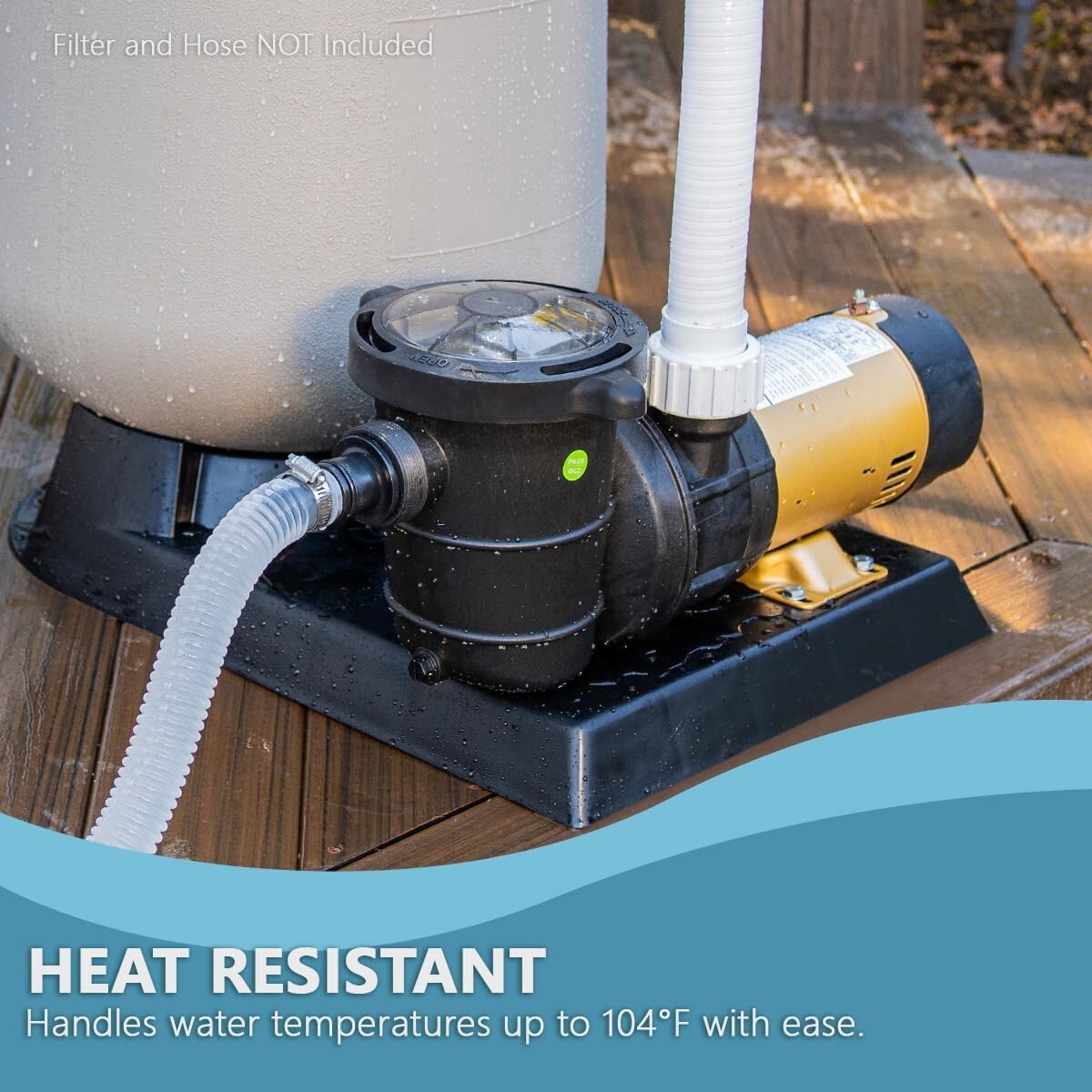 Heavy-Duty 2-Speed Pool Pump - 83 GPM Flow Rate with Oversized Strainer Basket