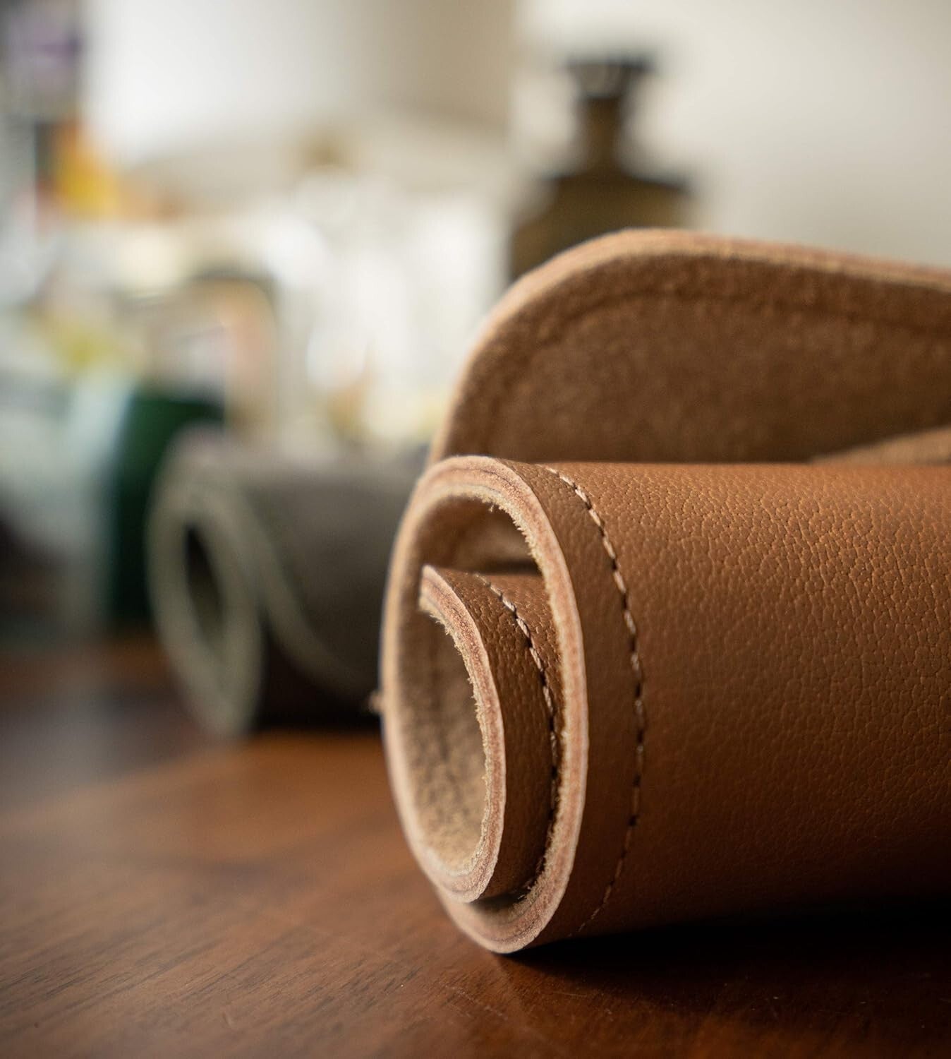 Luxury Buffalo Leather Knife Roll – 7 Slot Chef's Knife Bag for Professionals