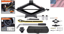 Load image into Gallery viewer, Portable Emergency Tire Change Kit - 3 Ton Scissor Jack &amp; Tools Included