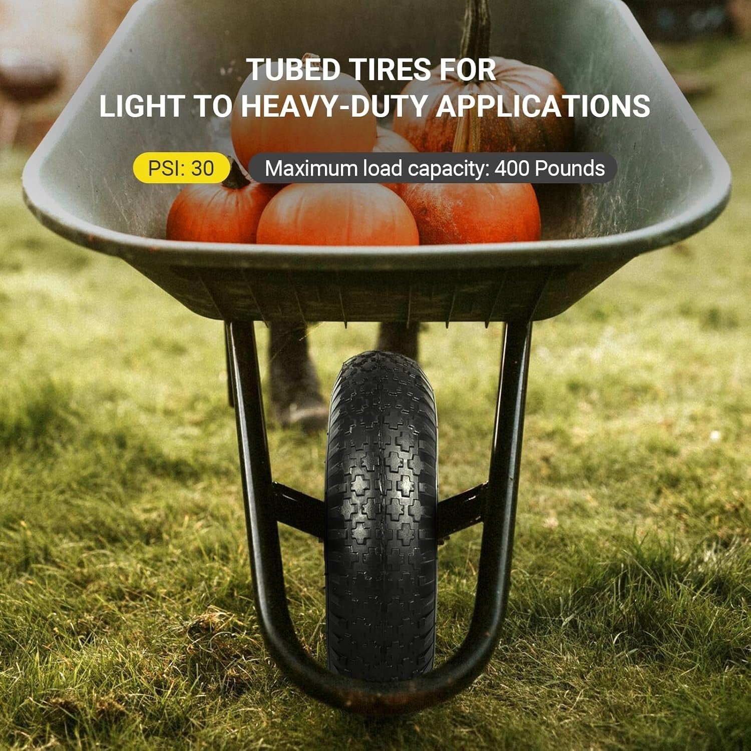 Pneumatic 4.80/4.00-8 Tire and Wheel Assembly for Easy Installation on Equipment