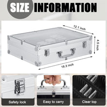 Load image into Gallery viewer, Lightweight Aluminum Coin Storage Box - Collectors' 100-Slab Holder in Silver