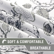 Load image into Gallery viewer, Stylish Blackout Curtains 84" with Floral Print – Energy Saving &amp; Noise Reducing