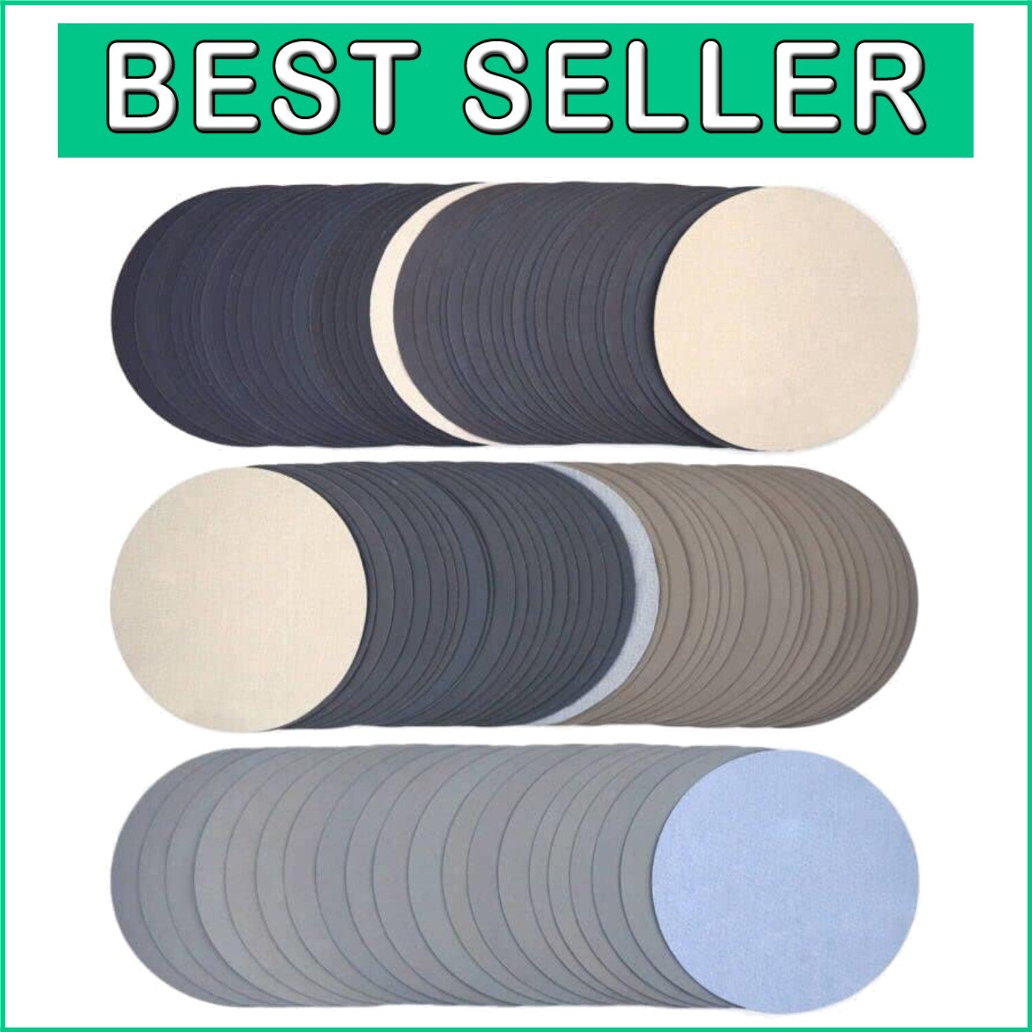 Efficient 100 Pack of 6" Assorted Sanding Discs for Ultimate Surface Finishing