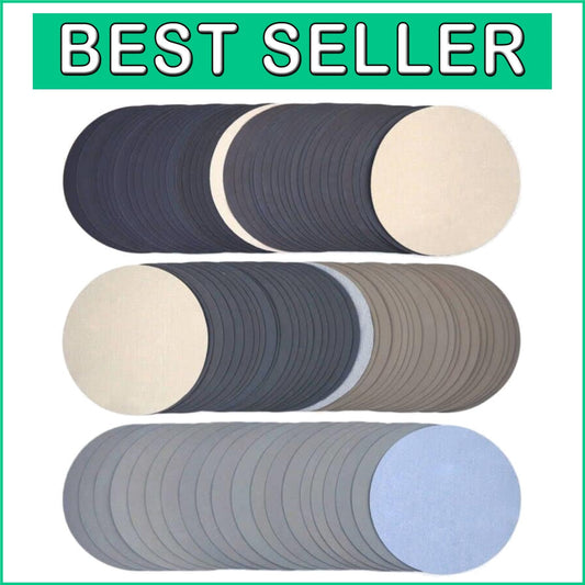 Efficient 100 Pack of 6" Assorted Sanding Discs for Ultimate Surface Finishing
