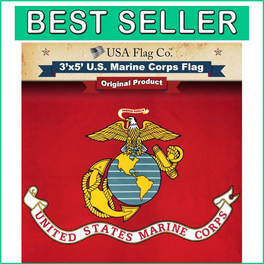 3x5 Marine Corps Flag with Strong Canvas Headings – Celebrate Your Service