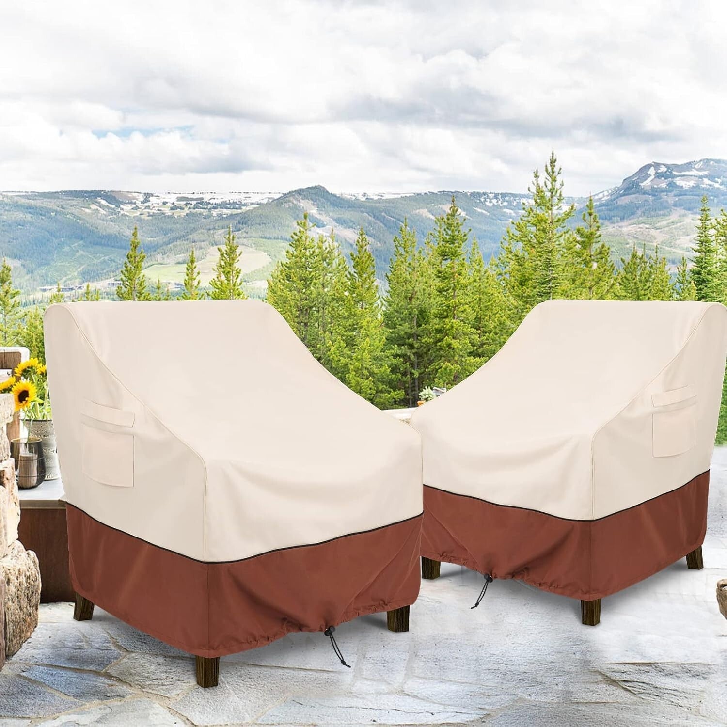 Durable 600D Oxford Chair Covers with UV Protection for Outdoor Furniture
