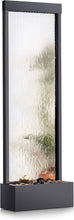 Load image into Gallery viewer, Stylish Lighted Waterfall Fountain - 72-Inch Mirror Fountain with River Rocks