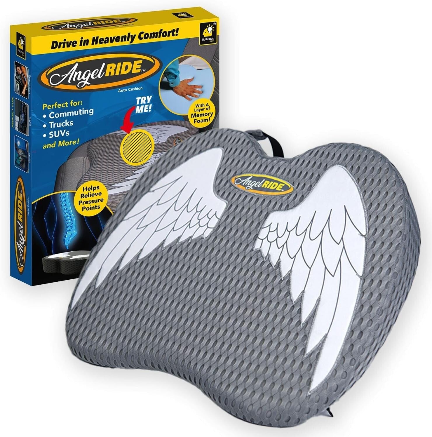 Advanced Memory Foam Seat Cushion – Promotes Posture & Comfort on the Road