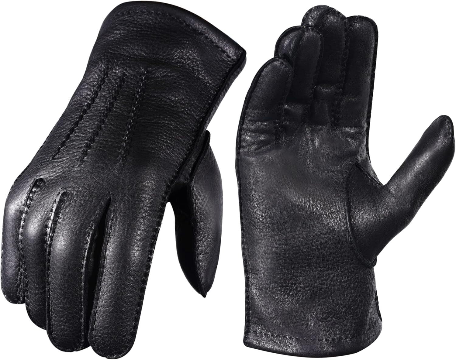 Durable and Stylish Winter Gloves - X-Large Deerskin Leather with Thermal Lining